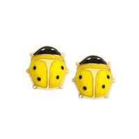Alloy Oil Dripping Fashion Smile Emoji Dogs Ladybugs Earrings Nihaojewelry sku image 1