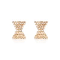Hot-selling Love-shaped Rhinestone Fashion Simple Geometric Earrings For Women Wholesale Nihaojewelry sku image 3