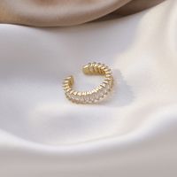 Koreanische Version Des Einfachen Temperaments, Funkelnde Zirkon-diamant-zeigefinger-ring, Quadratische Mode, Persönlichkeit, Netto-promi-ring, Weiblich sku image 1