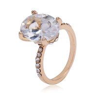 Fashion Creativity Hot Sale Diamond Ring New Trend Oval Rhinestone Joint Ring Wholesale Nihaojewelry sku image 1