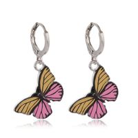 Mode Retro Ins Farbe Schmetterlings Tropfen Öl 3-teiliges Set Ohrringe Japan Und Südkorea Frische Persönlichkeit Temperament All-match-set Ohrringe sku image 3