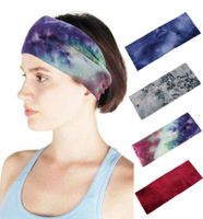 Korean Tie-dye Cotton Hair Band Turban Head Soft Yoga Sports Elastic Headband Wholesale Nihaojewelry main image 1