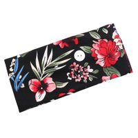 Korean Cotton Headband Turban Two-color Floral Soft Yoga Sports Elastic Headband Wholesale Nihaojewelry sku image 2