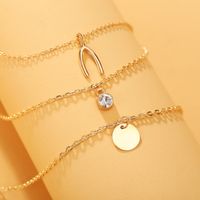 New Zircon Inverted V Shape Multilayer Necklace Retro Alloy Necklaces Clavicle Chain Nihaojewelry main image 5