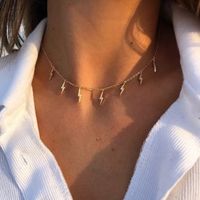 New Fashion Lightning Pendant Alloy Retro Metal Necklace Clavicle Chain Nihaojewelry main image 1