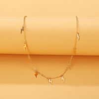 New Fashion Lightning Pendant Alloy Retro Metal Necklace Clavicle Chain Nihaojewelry main image 4