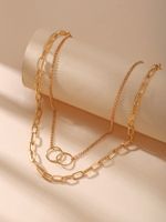 New Fashion Multi-layer Retro Simple Alloy Metal Clavicle Chain Necklaces Nihaojewelry main image 4
