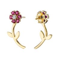 New Wave Summer Solid Color Small Daisy Flowers Earrings Simple Small Earrings Wholesale Nihaojewelry sku image 2