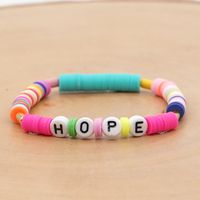 Fashion Trendy  Vacation Beach Style Color Soft Ceramic Letters Bracelet Female Jewelry Nihaojewelry Wholesale sku image 1