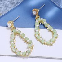 925 Silver Pin High Quality Fashion Metal Crystal Geometric Irregular Shape Earrings  Wholesale Nihaojewelry main image 3