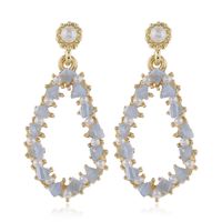 925 Argent Broche Haute Qualité Mode Métal Cristal Géométrique Forme Irrégulière Boucles D&#39;oreilles En Gros Nihaojewelry sku image 1