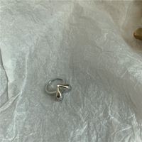 Korean Beating Heart Peach Heart Love Ring Silver Ring Wholesale Nihaojewelry main image 6