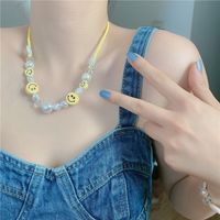 Baroque Pearl Necklace Yellow Smiley Necklace Irregular Smile Korean Style Clavicle Chain Wholesale Nihaojewelry main image 6