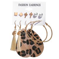 Fashion Jewelry New Tassel Earrings Set Six-piece Creative Leopard Earrings Wholesale Nihaojewelry main image 1