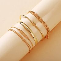 New Jewelry Creative Simple Chain Ring Bracelet Set 5 Piece Set Wholesale Nihaojewelry main image 1