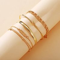 New Jewelry Creative Simple Chain Ring Bracelet Set 5 Piece Set Wholesale Nihaojewelry main image 2