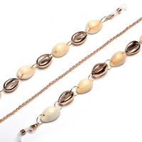Simple New Handmade Metal White Small Conch Glasses Chain Fashion Non-slip Glasses Rope Lanyard Gold Wholesale Nihaojewelry main image 4