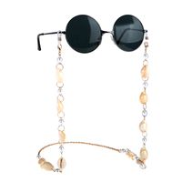 Simple New Handmade Metal White Small Conch Glasses Chain Fashion Non-slip Glasses Rope Lanyard Gold Wholesale Nihaojewelry main image 3