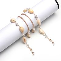 Simple New Handmade Metal White Small Conch Glasses Chain Fashion Non-slip Glasses Rope Lanyard Gold Wholesale Nihaojewelry main image 5