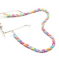 Colored Acrylic Rubber Paint Mark Long Color Concave Shape Glasses Chain Glasses Rope Wholesale Nihaojewelry main image 4