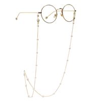 New Rice-shaped Pearl Golden Glasses Chain Sunglasses Anti-lost Anti-drop Glasses Rope Eye Lanyard Wholesale Nihaojewelry main image 3