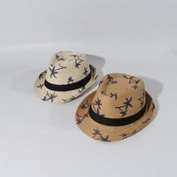Children's Sun Hat Jazz Straw Hat Summer Baby Top Hat Summer Shade Wholesale Nihaojewelry main image 4