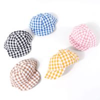 Children's Hat Summer Sunscreen Plaid Cap Baby Thin Section Soft-brimmed Hat Korean Baseball Cap Wholesale Nihaojewelry main image 3