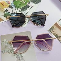 Fashion Geometric UV400 Polygon Half Frame Women's Sunglasses main image 2