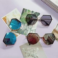 Fashion Geometric UV400 Polygon Half Frame Women's Sunglasses main image 3