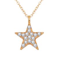 Fashion Jewelry New Creative Hollow Diamond Sun Star Moon Pendant Necklace Wholesale Nihaojewelry sku image 2
