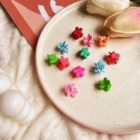 Hairpin Candy Color Small Flower Hairpin Scratch Clip Headdress 12 Random Colors Wholesale Nihaojewelry sku image 1