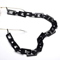 Acrylic Plastic Black Rectangular Box Glasses Rope Environmental Protection Glasses Chain Wholesale Nihaojewelry sku image 1