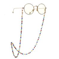 Golden Colored Triangle Crystal Chain Handmade Sunglasses Rope Fashion Sunglasses Chain Wholesale Nihaojewelry sku image 1