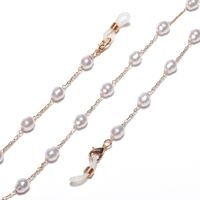 The New Deformed Pearl Golden Glasses Chain Necklace Sunglasses Anti-lost Anti-drop Glasses Rope Eye Lanyard Wholesale Nihaojewelry sku image 1
