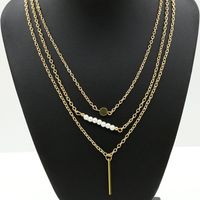Europäischer Und Amerikanischer Neuer Außenhandels Schmuck, Schöne Mädchen Mode, Einfache Perlens Tange, Mehr Schicht Ige Halskette, main image 1