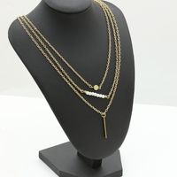 Europäischer Und Amerikanischer Neuer Außenhandels Schmuck, Schöne Mädchen Mode, Einfache Perlens Tange, Mehr Schicht Ige Halskette, main image 4