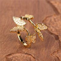 New Fashion Trend Open Ring Simple Exquisite Butterfly Ring Wholesale Nihaojewelry main image 4