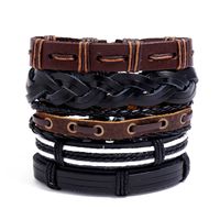 Retro Woven Bracelet Cross-border E-commerce  Diy Cowhide Bracelet Jewelry Wholesale main image 2