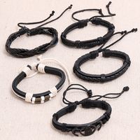 Hot-selling  Retro Woven Cowhide Bracelet Diy Combination  Bracelet main image 3