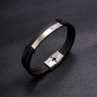 Fashion Geometric Pu Leather No Inlaid Unisex Bracelets main image 5