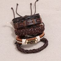 Hip-hop Fashion Accessories Retro Woven Multi-layer Diy Suit Cowhide Bracelet main image 4