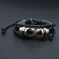 Retro Beaded Cowhide Woven Student Jewelry Adjustable Leather Bracelet Nihaojewelry main image 3