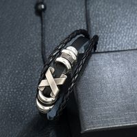 Retro Beaded Cowhide Woven Student Jewelry Adjustable Leather Bracelet Nihaojewelry main image 5