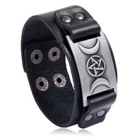 Retro Men's Leather Nordic Punk Trendy Fashion Bracelet Jewelry Adjustable Nihaojewelry main image 2