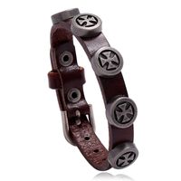 New Retro Men's Leather Punk Style Cross Bracelet For Women Wholesale Nihaojewelry main image 6
