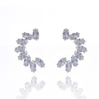 All-matching Jewelry Semicircular Zircon Earrings Daily C-shaped Earrings Wholesale Nihaojewelry main image 1