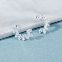 All-matching Jewelry Semicircular Zircon Earrings Daily C-shaped Earrings Wholesale Nihaojewelry main image 3