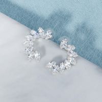 All-matching Jewelry Semicircular Zircon Earrings Daily C-shaped Earrings Wholesale Nihaojewelry main image 4