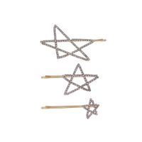 Creative Hand-painted Five-pointed Star Cartoon Hairpin Rhinestone Side Clip Wholesale Nihaojewelry main image 6