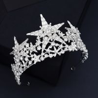 Korean Bride Wedding Headdress Bright Five-pointed Star Rhinestone Crown Wholesale Nihaojewelry main image 5